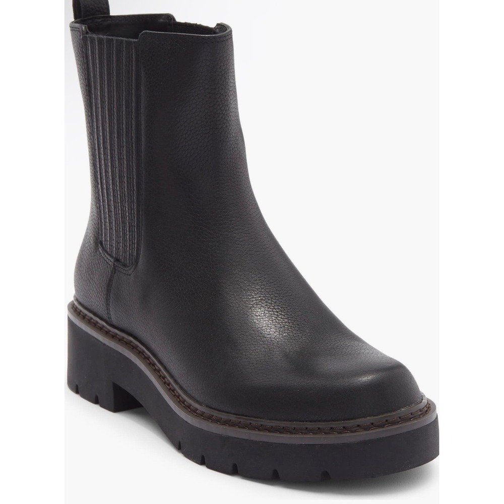 Nordstrom Delaney Black Leather Water Repellent Chelsea Boot 9.5 M NODELANEY-LEA